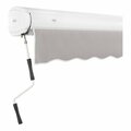 Awntech Key West 12' Gray Heavy-Duty Manual Retractable Patio Awning with Protective Hood 237FCM12G